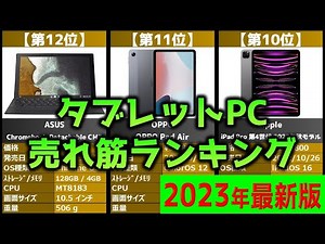 【2023年】「タブレットPC」おすすめ人気売れ筋ランキング20選【最新】