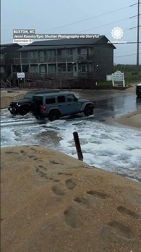 Coastal Storm Floods Outer Banks With Sea Foam