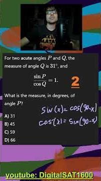 When Sin = Cos... | Hard Module 2 SAT Math