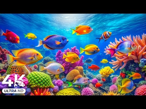 Underwater Wonders 4K - Tropical Fish, Coral Reefs & Sea Animals - Ocean Sounds for Deep Sleep