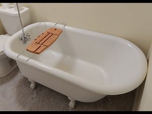 IKEA Bathroom. Claw foot tub install. 100 yr old tub gets new plumbing.