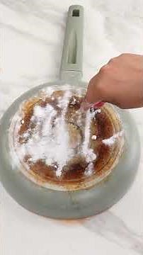 Easy way to clean burnt pan quickly!
