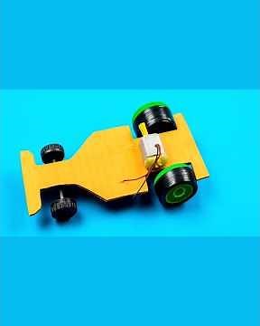How to Make a Fast Motor Car Using Cardboard #shorts