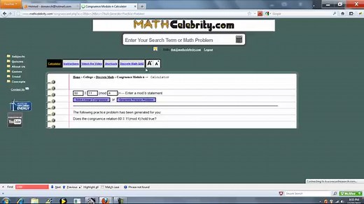 Congruence Relation Calculator, congruence modulo n calculator