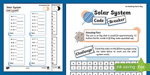 Solar System Code Breaker Worksheet