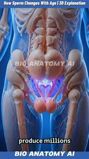 How Sperm Changes With Age | Male Fertility Explained in 3D #fertility #malefertility #spermcount
