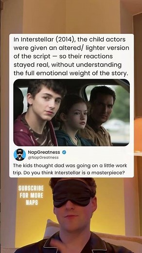 The child actors in Interstellar (2014) got a lighter script — to keep their reactions authentic