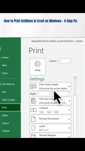 How to Print Gridlines in Excel on Windows – 4 Step Fix