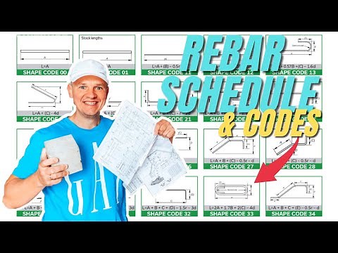 How to read REBAR drawings, schedules and codes.