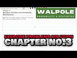 Solution Continuous Random Variable |Probability & Statistics for Engineers & Scientists by Walpole