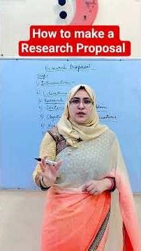 #Ph.D #education How to Make a Research Proposal