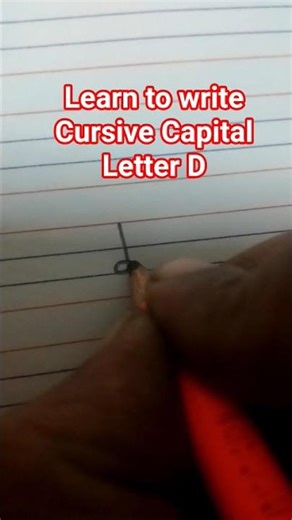 Learn how to write cursive capital D