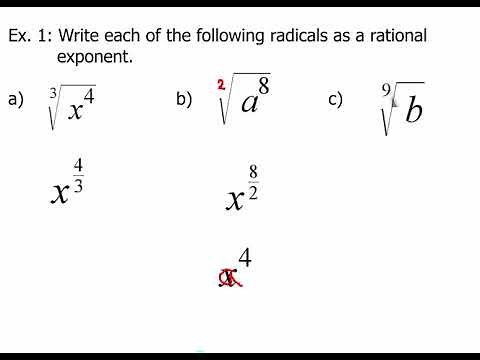 Radicals and Rational Exponents