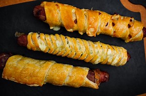 346K views · 9.3K reactions | Pigs in ah Blanket . A tale as old as time. Pig and the blanket. Coming in 3 variations today. Cheddar jalapeño stuffed. Prosciutto and parmesan wrapped. Pepperoni and mozzarella rolled. . . . : @thekitchenwhitelaw . . . #TheKitchenWhitelaw #pigsinablanket #hotdog #cheesedog #cheese #cheddar #jalapeno #proscuitto #parmesan #pepperoni #mozarella #puffpastry #hotdogs | The Kitchen Whitelaw | Facebook