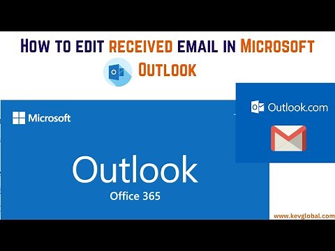 How to edit received email in Microsoft Outlook | Edit received email in Outlook 365 | Quick Guide