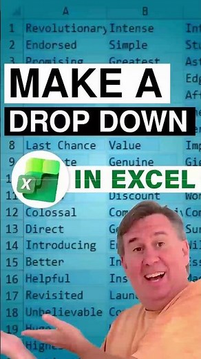 Excel - How to Make a Dropdown List in Excel (Fast & Easy!)