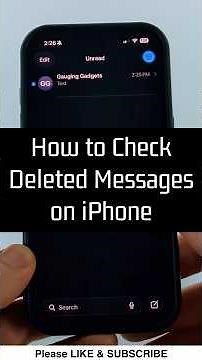 How to Check Deleted Messages on iPhone