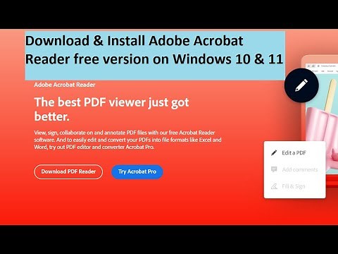 How to Download & Install Adobe Acrobat Reader free version on Windows 10 & Windows 11