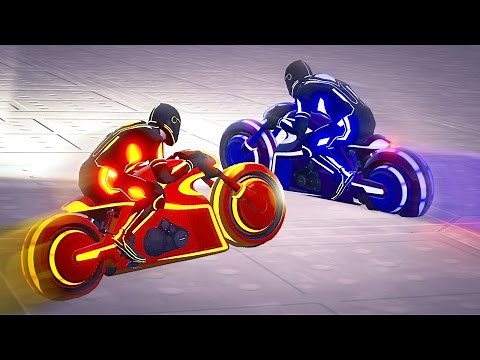 INSANE TRON BIKE LASER BATTLE! (GTA 5 Funny Moments)