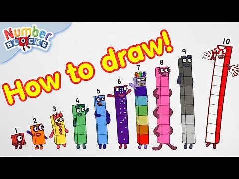 How to Draw the Numberblocks | Learn to Count 1 to 10 | @Numberblocks