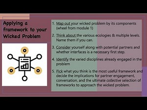 How to apply frameworks to Wicked Problems