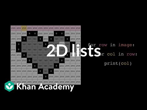 2D lists | Intro to CS - Python | Khan Academy
