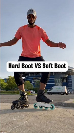 HARD BOOT VS SOFT BOOT 😳😱 #rollerblading #tips #shorts