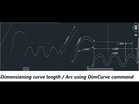 Dimensioning of Curve Line / Arc, using Dimcurve command in AutoCAD, #tutorial #biggners #autocad