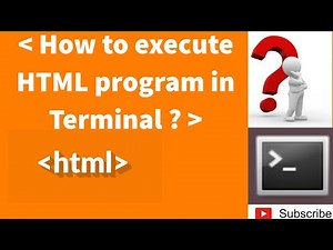 How to execute HTML program through Terminal