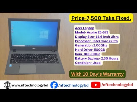 Acer Core i3 5th Gen-Used Laptop-Hard Drive-500GB-8GB Ram