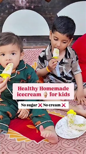 Homemade icecream 🍦 for kids Healthy kulfi for babies 👶 🍦 #icecream #kulfi #homemadeicecream #icecreamlover #trending