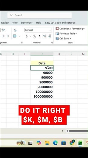 The RIGHT Way to Scale Numbers in Excel: $K, $M, $B #excel #shorts