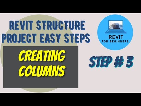 Creating columns in Revit in Revit | Structure Project in Easy Steps 3 of 12 | Revit for beginners