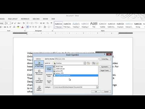 How to Insert Hyperlinks to Files on Your Computer in Microsoft Word