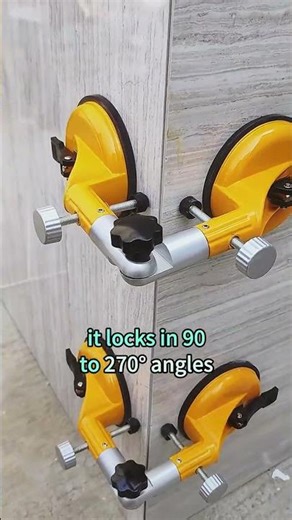 Finish tile corners easily with this suction cup tool! #tools #handtools #DIY #tile