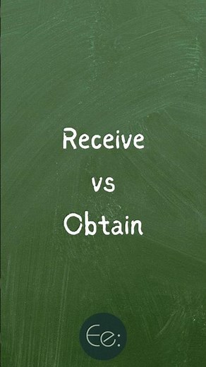 Receive vs Obtain 📩 What’s the Difference? English Explained #words #difference #meaning #esl #tips