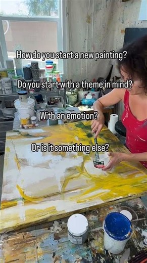 How I Start Every Abstract Painting 🎨 #AbstractArt #IntuitivePainting #DawnBajaArt