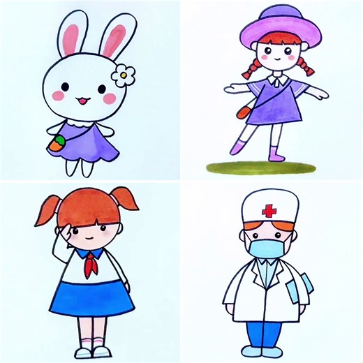 37K views · 432 reactions | Simple & Fun Cartoon Characters Drawings for Kids! Step-by-Step Tutorial from Artist Pro | Simple Drawings | Facebook