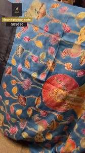 15K views · 137 reactions | Kantha Work Embroidery Tussar Sarees...