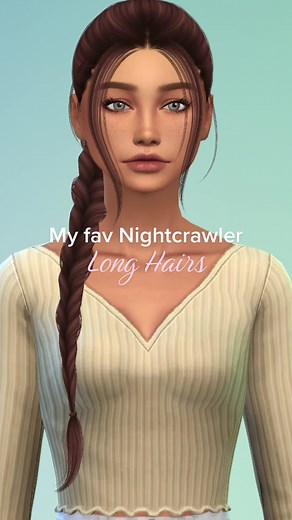 Sims 4 Long Braid CC: Long Nightcrawler Hairstyles