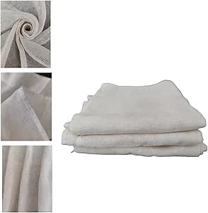3pc Cheesecloth, Reusable Cheese Cloth For Straining, Unbleached Pure Cotton Muslin Cloths, Soft Square Cheese Clothes Weave Fabric Filter For Straining, Cooking, Baking (19.69 X 19.69inch)