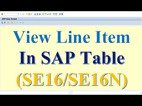 How to View GL line item in SAP Table