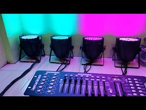 review & test Mixer DMX512 dan Par led 54 full RGB