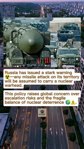 Russia Warns: Any Miss1le Att4ck Will Be Treated as a Nuclear Strike