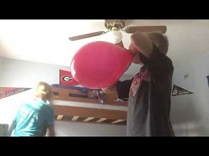 Blowing up a balloon until it pops challenge