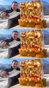 Beef Leg Crystal Block! Giant Frozen Meat Recipe elly meat recipe #shorts #beef #meat #bbq #food