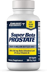 SUPER BETA PROSTATE Support Supplement for Men's Health - Reduce Bathroom Trips, Promote Sleep, Better Bladder Emptying & Healthy Prostate, Beta Sitosterol - 60 Count (Pack of 1)