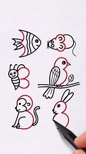 4.1M views · 33K reactions | Easy drawings using number 3 曆 . #kidsactivities #drawingtutorial #fbreelsfypシ゚viralシ | Easy drawing for kids24 | Facebook