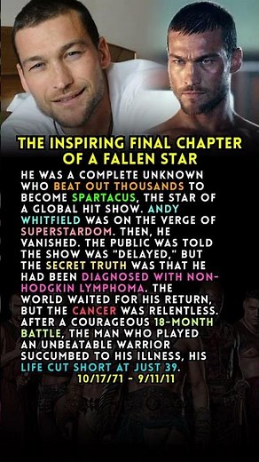 How Cancer cut this Beautiful life short: Andy Whitfield