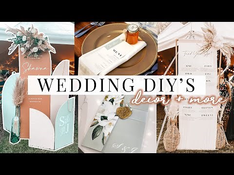 DIY WEDDING DECOR | Affordable, Budget Friendly, On-Trend Signage, Seating Chart, Stationary + MORE